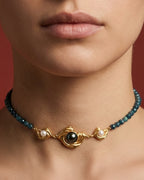 Glema Teal Beads Choker