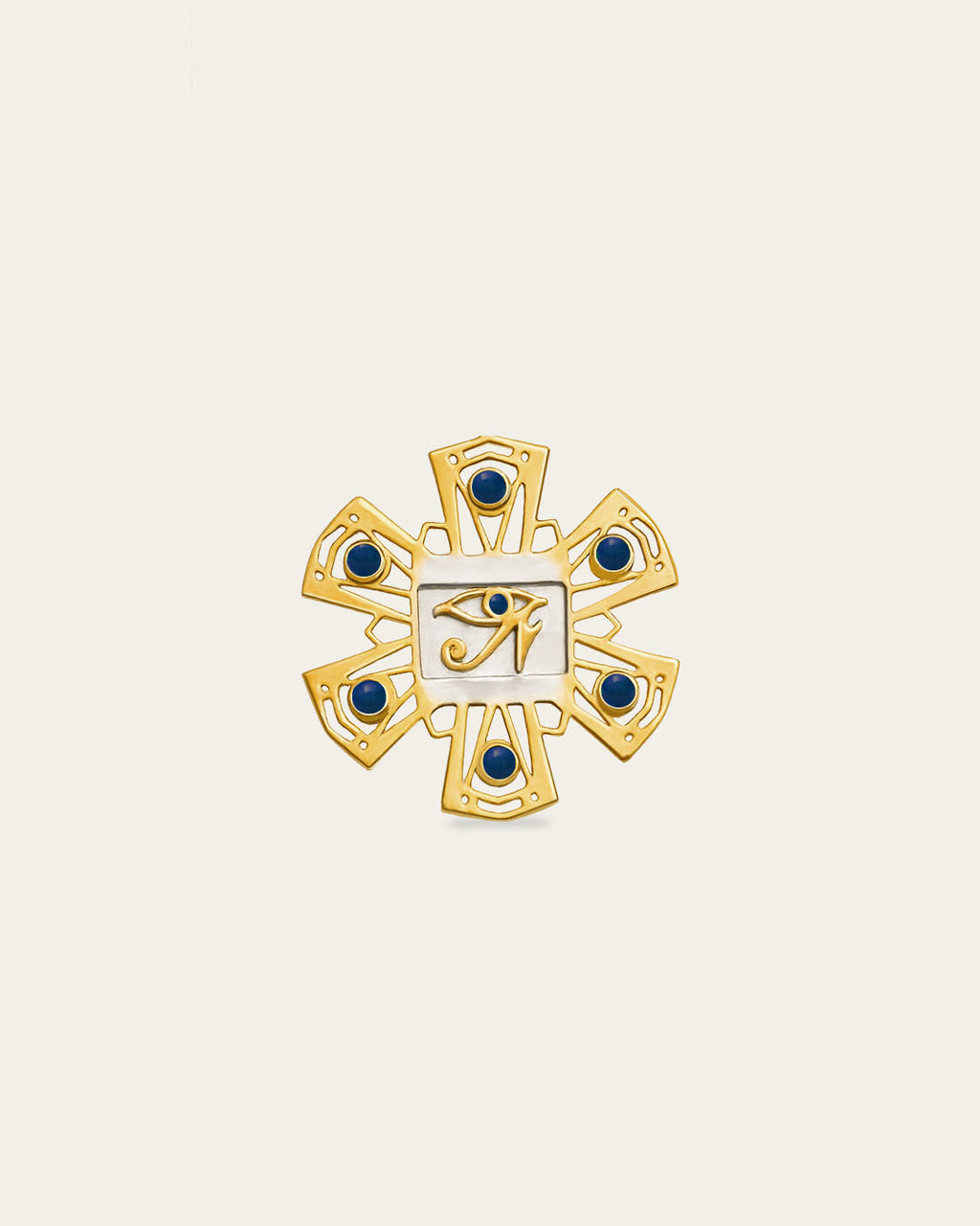 Statement Sterling silver gold Legend hoops with a bold chunky silhouette and a luxurious handcrafted texture Eye of Horus earrings with protective symbolism 