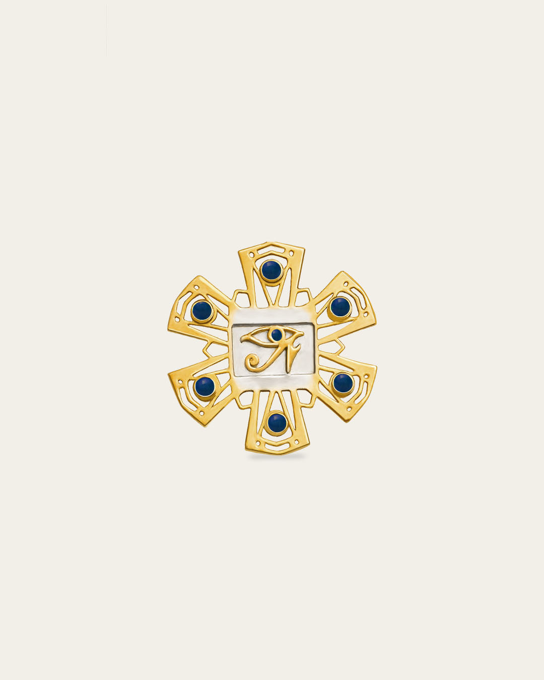 Statement Sterling silver gold Legend hoops with a bold chunky silhouette and a luxurious handcrafted texture Eye of Horus earrings with protective symbolism 