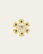 Statement Sterling silver gold Legend hoops with a bold chunky silhouette and a luxurious handcrafted texture Eye of Horus earrings with protective symbolism 