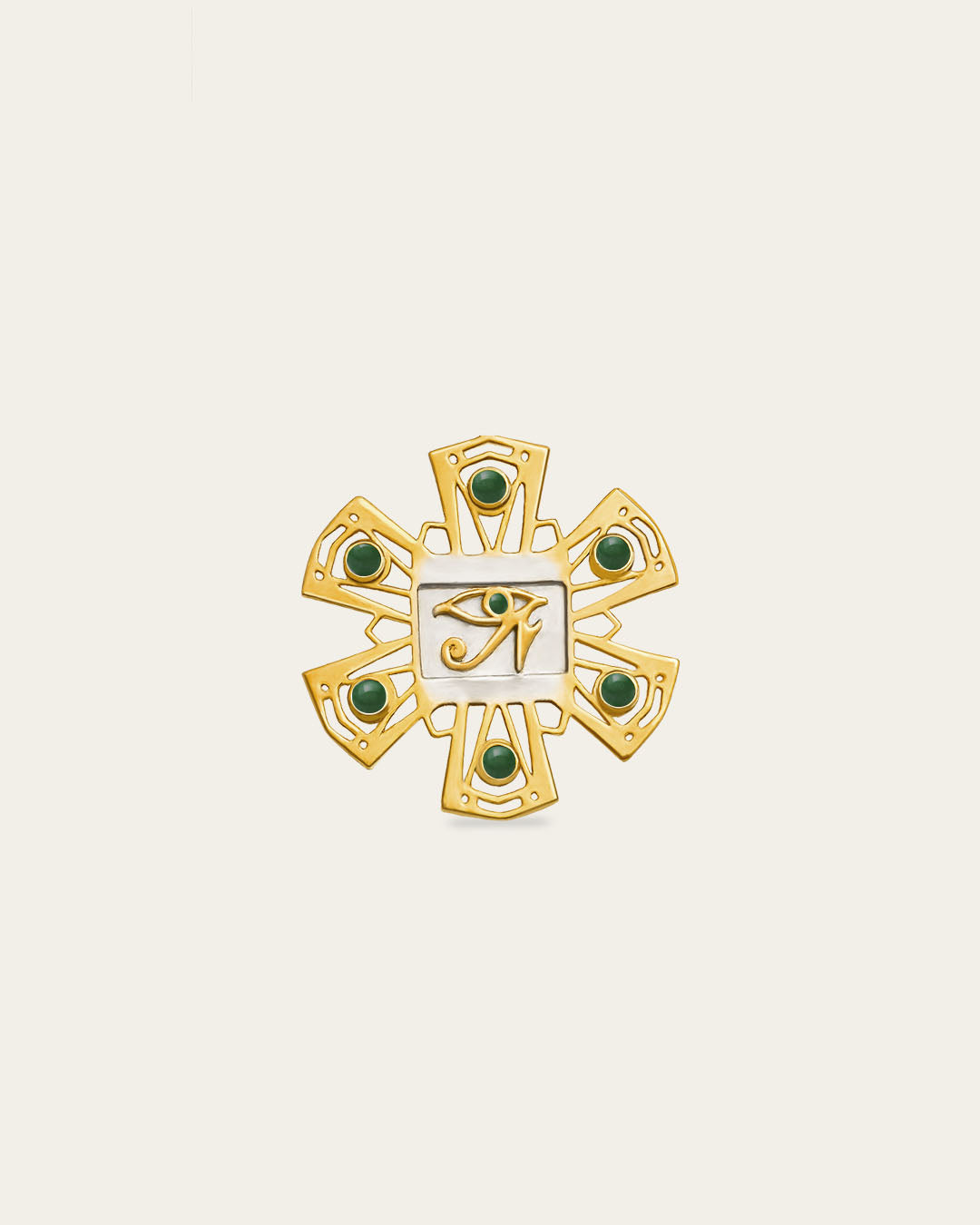 Statement Sterling silver gold Legend hoops with a bold chunky silhouette and a luxurious handcrafted texture Eye of Horus earrings with protective symbolism 