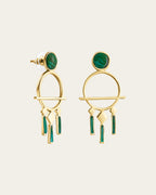 Gold Nefertiti profile earrings featuring a detailed textured headdress and a polished gold finish