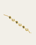 Dainty Glema Mini gold plated beaded bracelet, a slim-profile version of the classic pearl-and-shell design