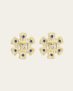 Statement Sterling silver gold Legend hoops with a bold chunky silhouette and a luxurious handcrafted texture Eye of Horus earrings with protective symbolism 