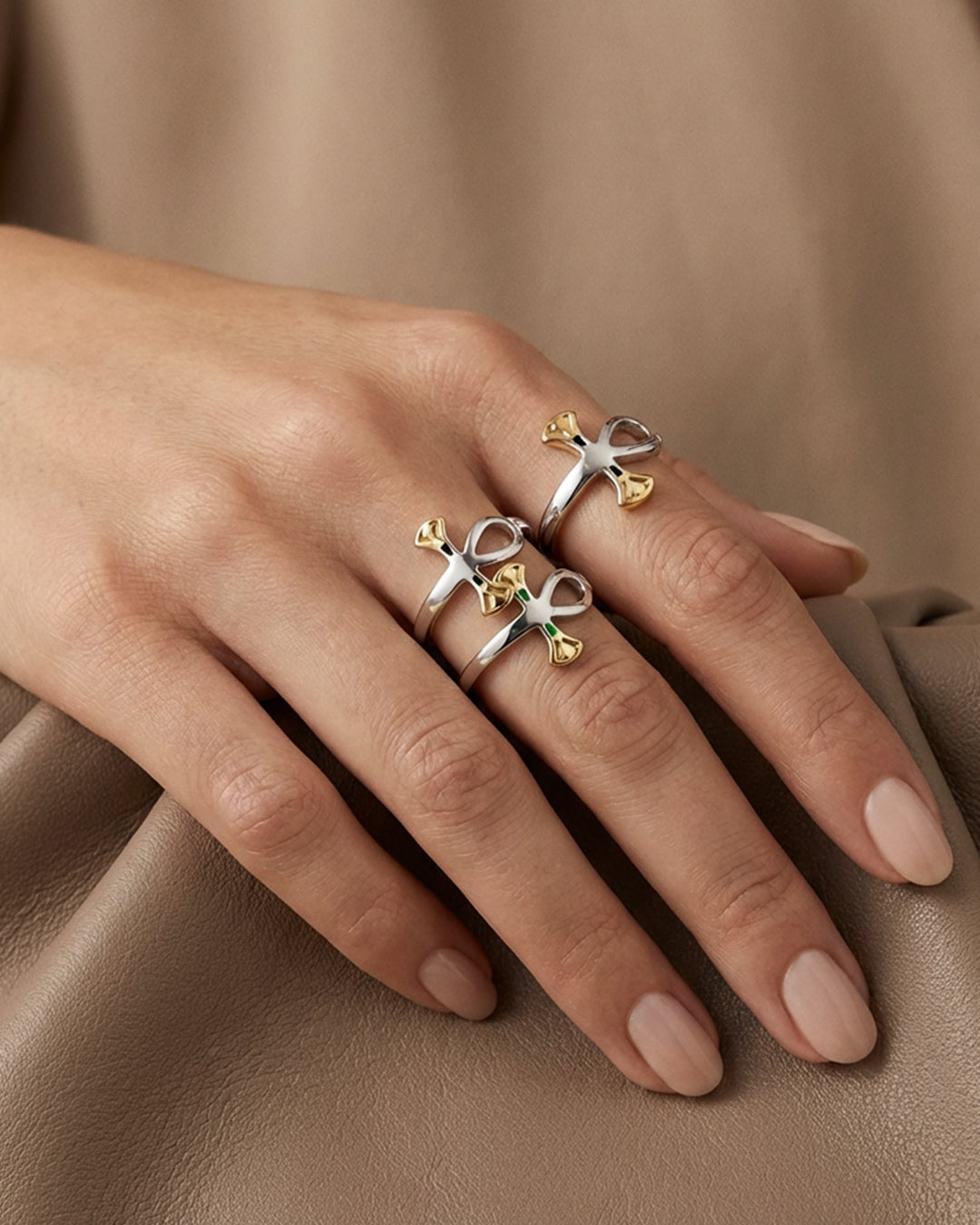 Rounded Ankh Ring