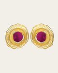 Swirl 18k gold plated jewelry set featuring dynamic spiral designs and a textured gold finish